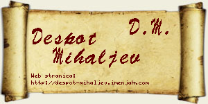 Despot Mihaljev vizit kartica